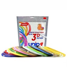 UNID ABS-20 plastic, for 3D pen, 10 m, 20 colors in a set