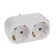 Universal A302, 2 sockets, with salary, 16 a, white