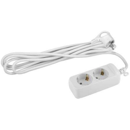 Extension cord electric era UX-2E-5M with grounding 2 outlet 5 m, PVS 3x0.75mm2 10A 10A