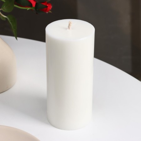 Candle-cylinder smooth, 7x15cm, white, 24 hours-1