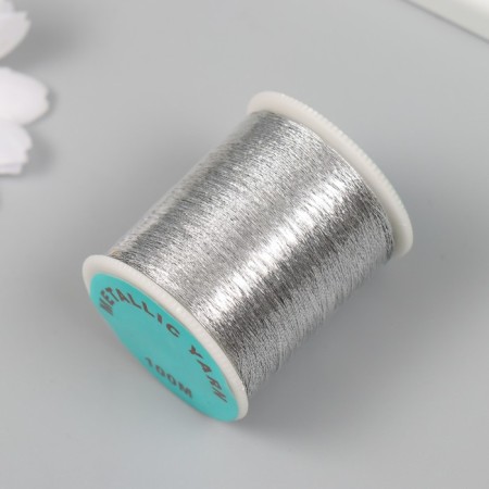 Lurex thread for creativity 100 m, col. silver-1