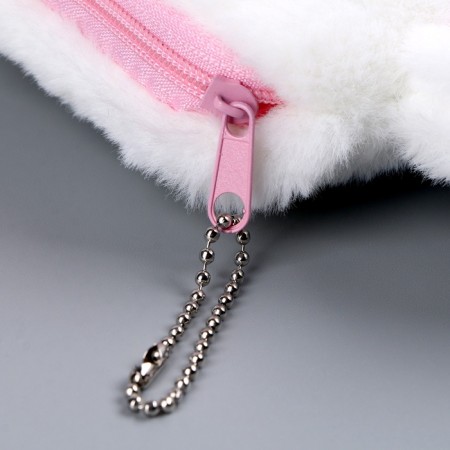 Penal School Soft "Bunny", 21 × 13 cm, plush, white color-6