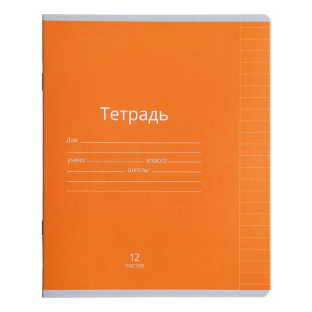 Notebook of 12 sheets in the line monophonic calligrata "Classic bright", cover coated paper, varnish, OFSET block, mix-8