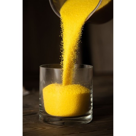 Candle in granules, yellow color "Roscandles", 500 g + wick-1