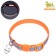 A collar with a decorative reflective strip, imitation of nylon, 30 x 1 cm, orange