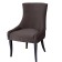 Chair "Marzio", velor fabric, Molding Nickel, supports of the wenge array, color chocolate
