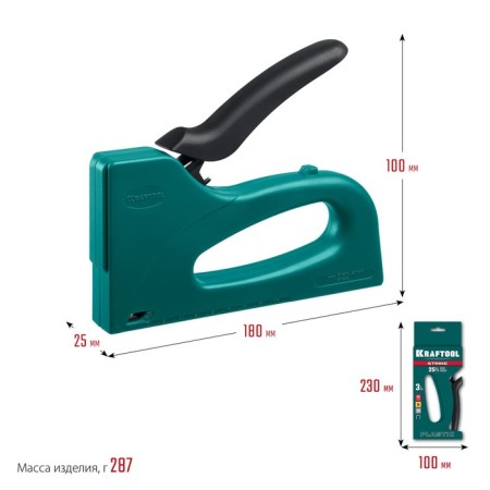 Plastic stapler Kraftool Strike 3189, type of bracket 53/13/23, 6 - 10 mm-10