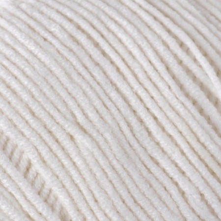 Yarn "jeans" 55% cotton, 45% acrylic 160m/50g (01 white)