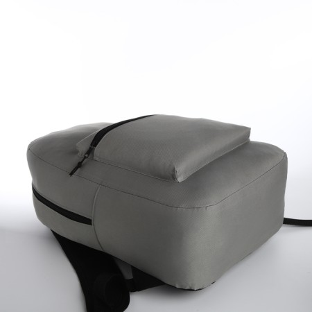 Youth backpack with lightning, external pocket, gray color-4