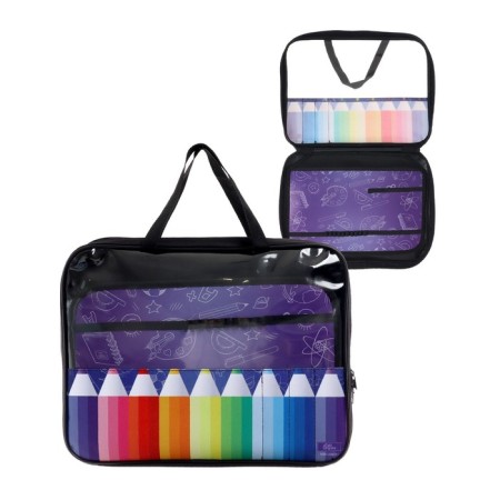 Labor folder A4, 335 x 260 x 60 mm, with handles of textiles, PVC, calligrata, PTR-111, "pencils"-1