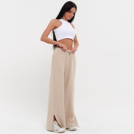 Women's trousers, dark cream color, size 42 (s)-1