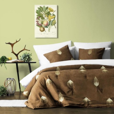 Cover with pillowcases "Alice", size 160x220 cm, brown color-1