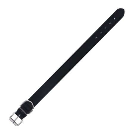 Collar of two-layer leather on suede, 3.5 cm, osh 41-51 cm, black-6