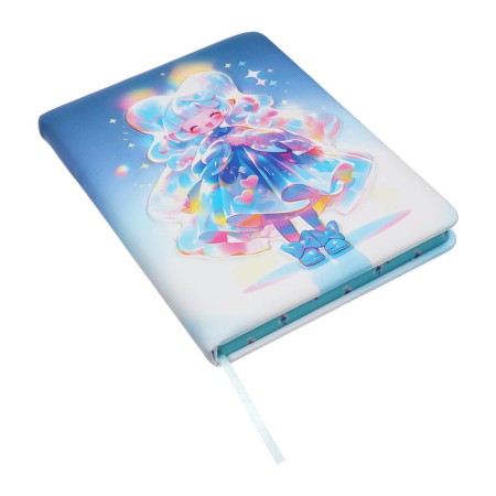 Notebook Gift Book 96l, line, color cut, PVC anime PVC cover (17.7x12.4cm)-3