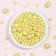 Sprinking confectionery "pearls", blown up rice grains, yellow mix, 50 g