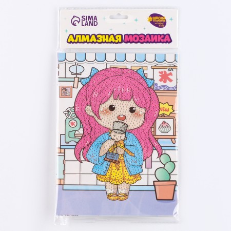 Diamond embroidery with a partial filling of Ichigo, 13.7 × 18.3 cm, cardboard-5