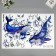Sticker Plastic Interior color "Blue sperm whale in colors" 60x90 cm
