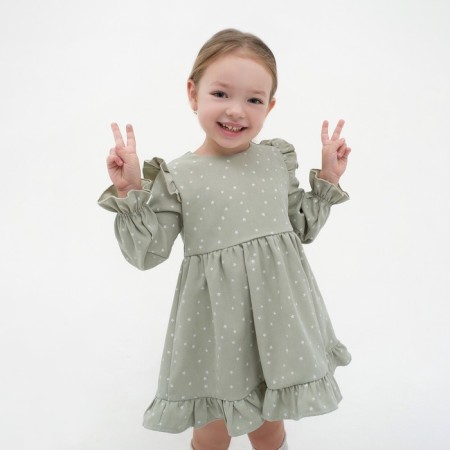 Children's dress KAFTAN "Stars", p. 32 (110-116), mint-3