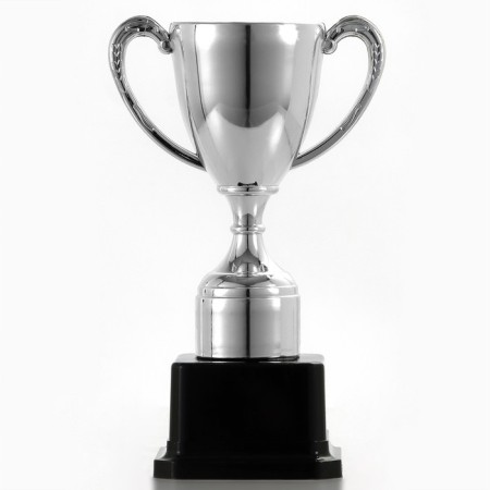 Cup 113, award figure, silver, plastic stand, 17.7 x 10.5 x 7.5 cm.-2