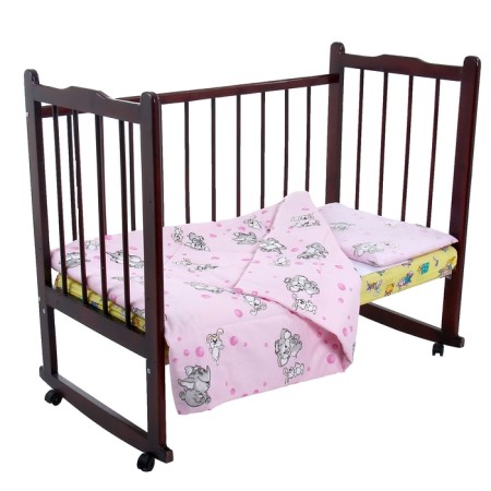 A set in a bed for a girl blanket (110*140cm) with a pillow (40*60cm) calico, synthetic winterizer, mix-4