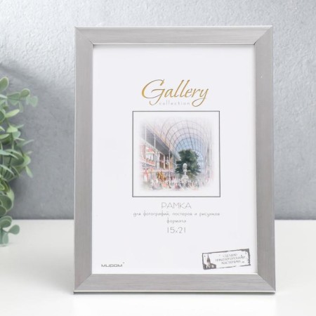 Photo frame Plastic Gallery 15x21 cm, 641822-6, silver (plastic screen)