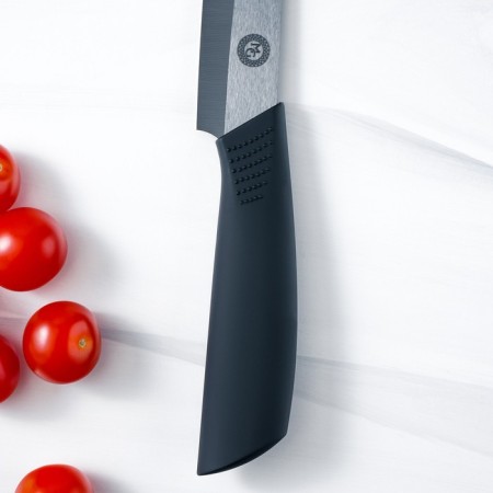 Knife Kuhno ceramic Magistro Black, blade 12.5 cm, handle Soft-Touch, black color-6