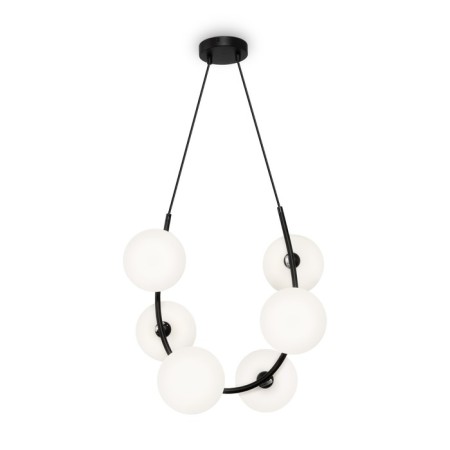 Freya FR4005PL-06B2 Perlina, 430x220x3000 mm, G9, 6x25W, black color-1