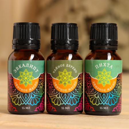 A set of essential oils "Immunity" fir, eucalyptus, tea tree 3x15 ml-1