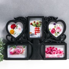 Photo frame plastic in 5 photos 10x15 cm, 12x12 cm 
