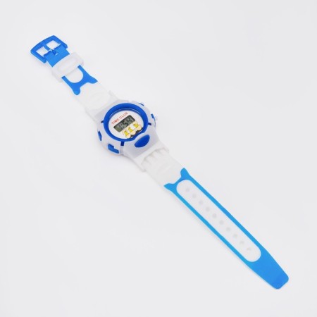 Watch of Electronic Children's Electronic "Junior", silicone strap, L-22 cm, blue-3