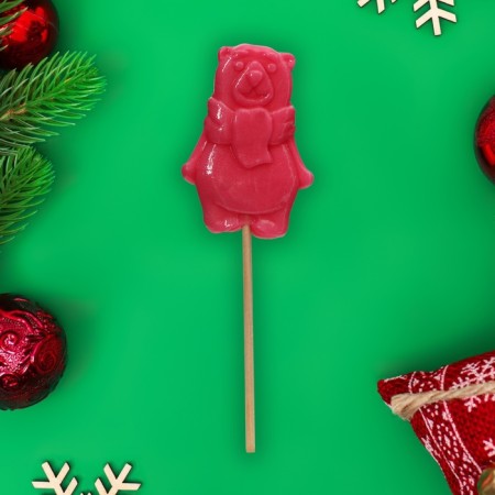 New Year. Caramel Lolloice Figure Sweet Ness "White Bear", 30 g-1