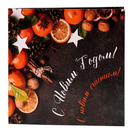 New Year. Chocolate postcard "Happy New Year, Happy New Happiness", 2 pcs x 5 g