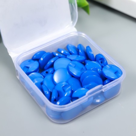 Buttons plastic on the midnight "Bulk-blue" 1.3x1.3 cm set 50 pcs 2x5x5.5 cm-2