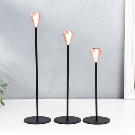 Climber Metal "Milan. City" set 3 pcs copper height 22; 26.5; 32 cm 32x8x8 cm-1
