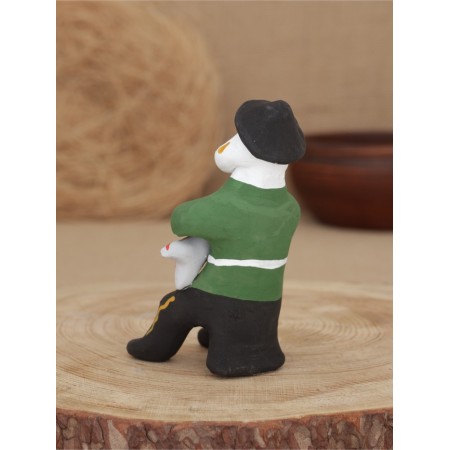 Souvenir "man with pike", Kargopol toy-11