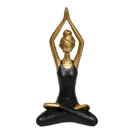 Figure "Yoga Lotus", 135 × 90 × 245 mm, gold / black color