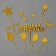 Decoration for the cake "Happy Birthday", gold