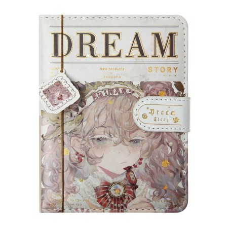 Gift notebook, A6, 96 sheets, color block, with a knife, PVC cover, "Anime", mix-3