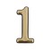 The door number "1" tundra, plastic, color is gold, 1 pc.