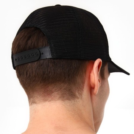 Men's cap with a grid "Eagle", Black Color, Rr. 56-11