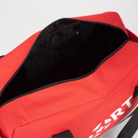 Sports bag with lightning, 2 outer pockets, long belt, red color-2