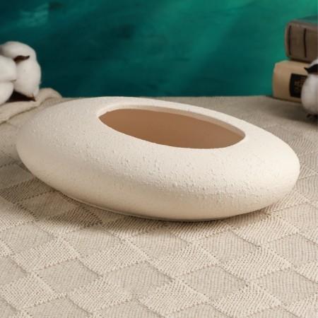 Kashpo - Bonsian "Galka" for cacti and succulents, white, 23x18x7cm