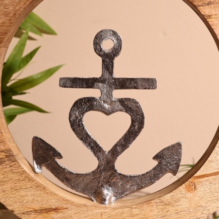 Interior souvenir in the wooden ring "Anchor" 30x8x33 cm-3
