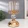Summary metal, glass for 1 candle "Crystals - facets" gold 27x13x13 cm