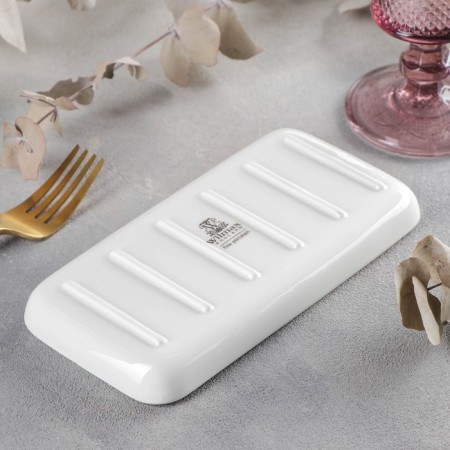 Porcelain rectangular porcelain Wilmax, 19 × 10 cm, white color-2
