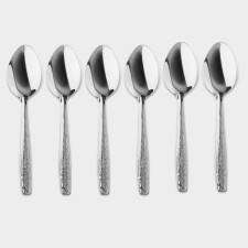 A set of tablespoons of canteens made of stainless steel 