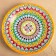 Plant of Rishtan ceramics "Patterns", yellow, flat, 28 cm