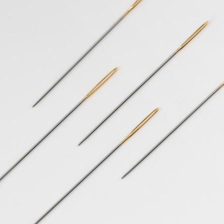 Sewing needles for tapestry No. 28, d = 0.5 mm, 3.2 cm, rounded tip, with a golden ear, 25 pcs, n-359-1