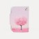 Button business card, 24 cards, pink color