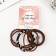 Hair elastic band "Jeanette" (set of 5 pcs) weaving cross, 5 cm, mix